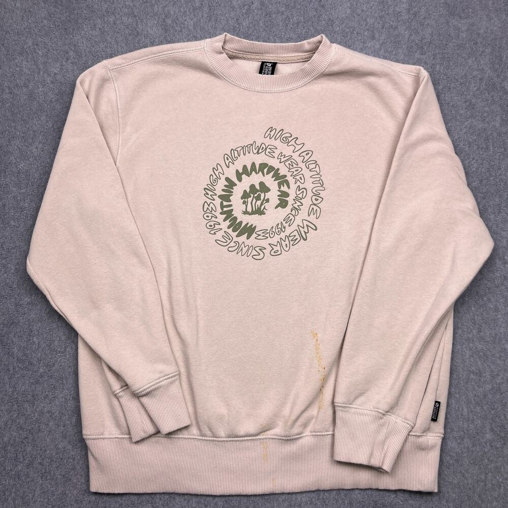 Mountain Hardwear Sweatshirt Womens Large Beige Pullover Long Sleeve